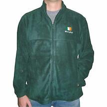 Personalized Hunter Green Full Zip Fleece Jacket Product Image