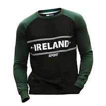 Alternate image for Irish Sweatshirt | Green & Black Ireland Sport Crew Neck Sweatshirt