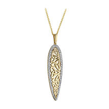 Irish Necklace | 14k Gold Diamond Celtic Trinity Knot Twist Pendant Product Image